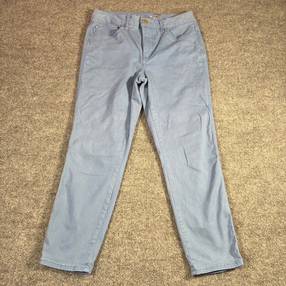 Seven7 High Rise Skinny Crop Jeans Womens 8 Light Wash Stretch Denim